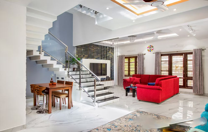 Elegant residential interior design for house and fla